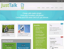 Tablet Screenshot of justtalk.ca